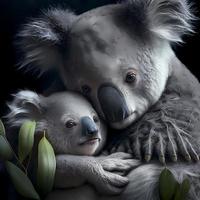 koala illustration AI Generated photo