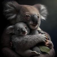 koala illustration AI Generated photo