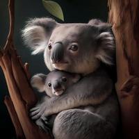 koala illustration AI Generated photo