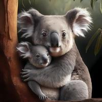 koala illustration AI Generated photo