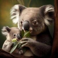 koala illustration AI Generated photo