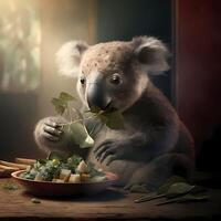 koala illustration AI Generated photo