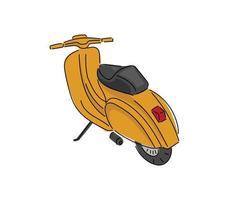 clásico vespa scooter vector ilustración diseño