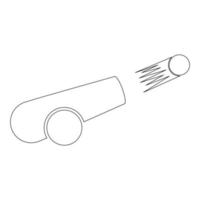 old cannon icon vector