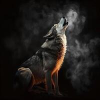 wolf illustration AI Generated photo