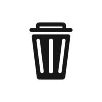 Recycle bin icon symbol isolated on white background vector