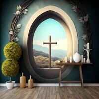 Pascua de Resurrección fondo de pantalla ilustración ai generado foto