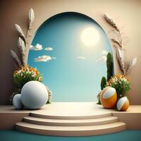 easter wallpaper illustration AI Generated photo