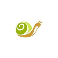 Snail logo with colored on white background vector