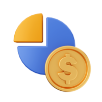 3d money coin dollar icon illustration png