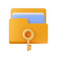 3d folder file icon illustration png