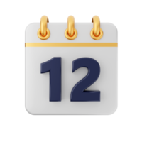 3d calendário ícone ilustração render png