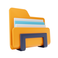 3d folder icon file illustration png