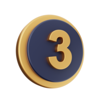 3d number icon illustration png