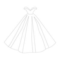 wedding dress icon vector
