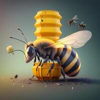 honey bee illustration photo