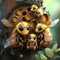 honey bee illustration photo