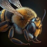 miel abeja ilustración ai generado foto