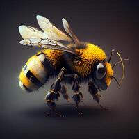 miel abeja ilustración ai generado foto