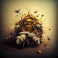 honey bee illustration photo