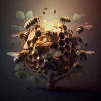 honey bee illustration photo