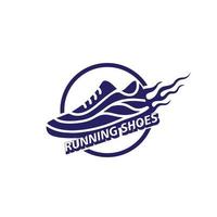 logo running shoes vector illustration