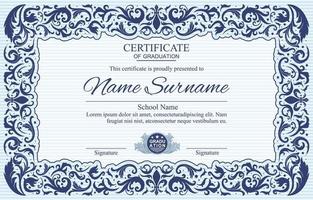 Classic Victorian Frame Certificate Template vector