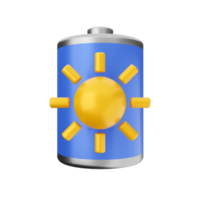 3d Batterie aufladen Energie Symbol Illustration png