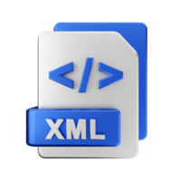 3d xml het dossier icoon illustratie png