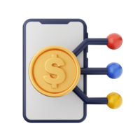 3d money dollar coin icon illustration png