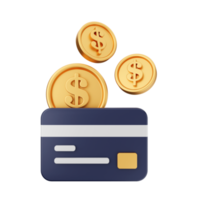 3d pago dinero dólar crédito tarjeta png