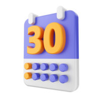 3d calendrier icône illustration png