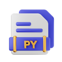 3d file PY format icon png