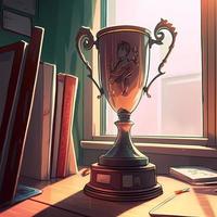 trophy illustration AI Generated photo