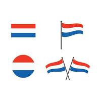 Holanda bandera vector ilustración diseño