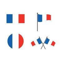 Francia bandera vector ilustración diseño