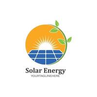 solar panel logo vector icono de natural