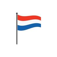 Holanda bandera vector ilustración diseño