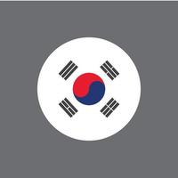 korean flag vector illustration design