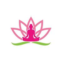 Meditation logo template vector icon