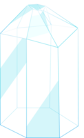 Linie Kunst Kristall. heilend transparent Heilung Quarz. Blau klar hell Juwel. Magie Stein png