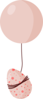 Flying Pink Egg on  Air Balloons. PNG