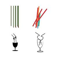 straw icon vector