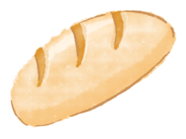 mão desenhado pão adesivo ilustração png