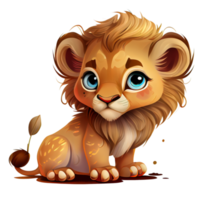 mignonne bébé Lion clipart png, transparent Contexte png