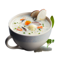 Clam chowder png, Transparent background png