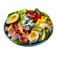 delicioso Cobb ensalada, Cobb ensalada png imagen, Tomates, tocino, hervido huevos, azul queso