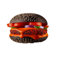 sabroso hamburguesa en transparente antecedentes png