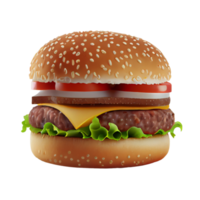 savoureux Hamburger sur transparent Contexte png