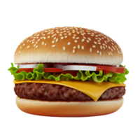 Free Tasty Hamburger on transparent background png